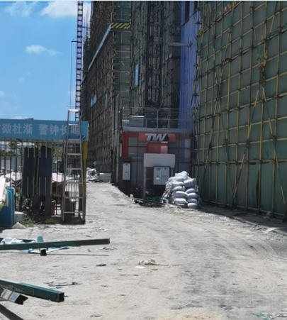 泡沫混凝土施工現場(chǎng)圖 